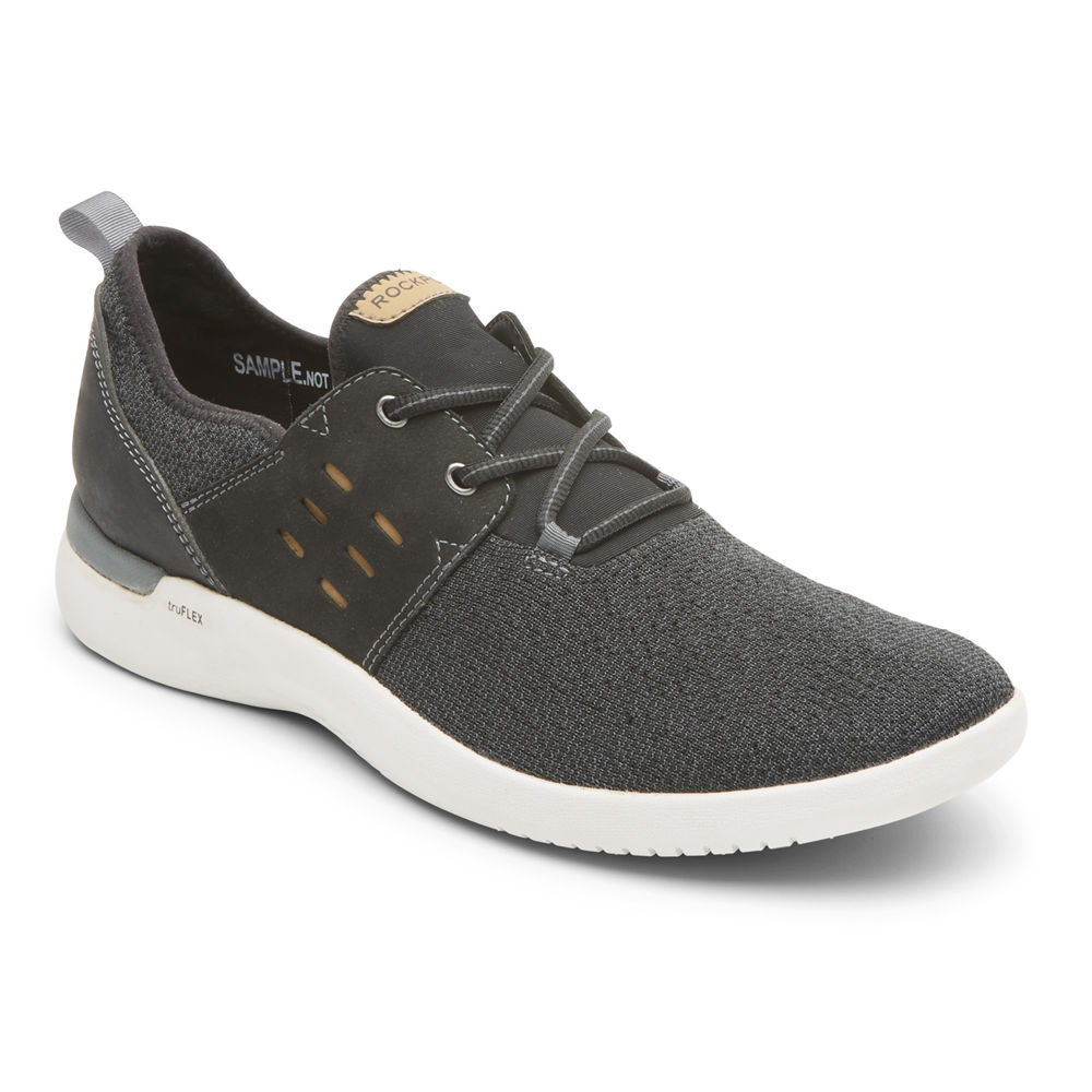 Rockport Joggesko Herre Svart - Truflex Tie - PZGK96021